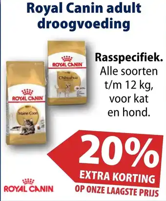 Huisdier Voordeelshop Royal Canin adult droogvoeding aanbieding