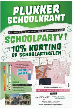 Boekhandel Plukker Op Schoolartikelen aanbieding