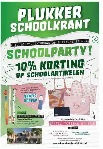 Boekhandel Plukker Op Schoolartikelen aanbieding