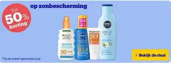 Bol.com Tot 50% korting op zonbescherming aanbieding