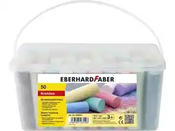 Bol.com Eberhard Faber stoepkrijt - 50 stuks - in plastic bak - assorti - EF-526550 aanbieding