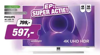 EP Philips 4K LED TV 50PUS8535 aanbieding