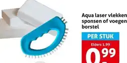 Hoogvliet Aqua laser vlekken- sponsen of voegen- borstel aanbieding