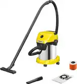 Bol.com Kärcher WD 3 S V-17/4/20 Nat- en Droogzuiger - 1000 W - 17 liter - RVS container - Patroonfilter aanbieding
