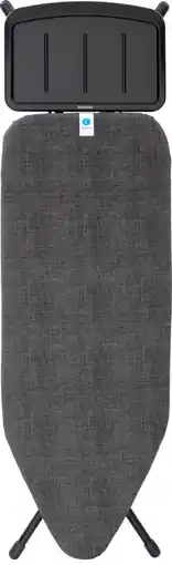 Bol.com Brabantia Strijkplank C met Stoomunithouder - 124 x 45 cm - Denim Black aanbieding
