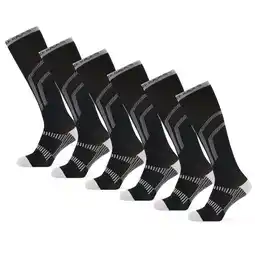 ANWB Poederbaas Lightweight 6 paar Skisokken Zwart aanbieding