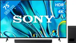 Coolblue Sony Bravia 3 75 4K Led (2025) + Sony Bravia Theatre Bar 6 Zwart aanbieding