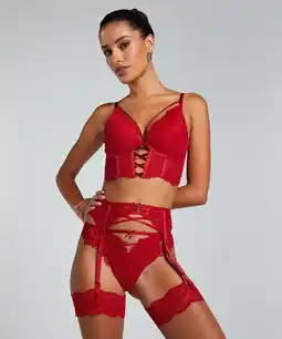 Hunkemoller Hunkemöller Jarretel Harmony Rood aanbieding