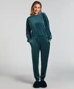 Hunkemoller Hunkemöller Joggingbroek Velours Groen aanbieding
