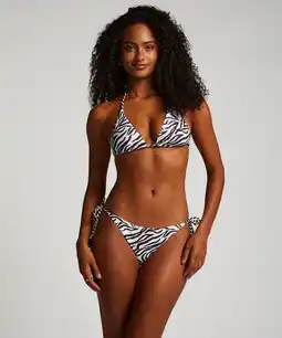 Hunkemoller Hunkemöller Cheeky Tanga Bikinibroekje Doha Zebra Wit aanbieding