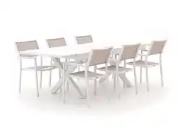 Kees Smit Bellagio Roma/Pavello 180cm dining tuinset 7-delig uitschuifbaar aanbieding