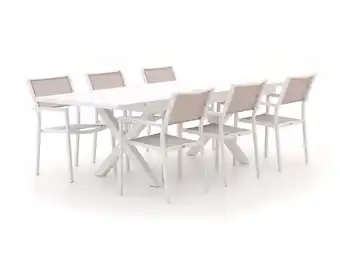 Kees Smit Bellagio Roma/Pavello 180cm dining tuinset 7-delig uitschuifbaar aanbieding
