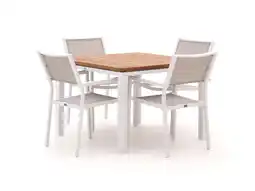 Kees Smit Bellagio Roma/Linosa 100cm dining tuinset 5-delig stapelbaar aanbieding