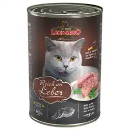 Zooplus 6x400g Rijk aan Lever Leonardo All Meat Kattenvoer aanbieding