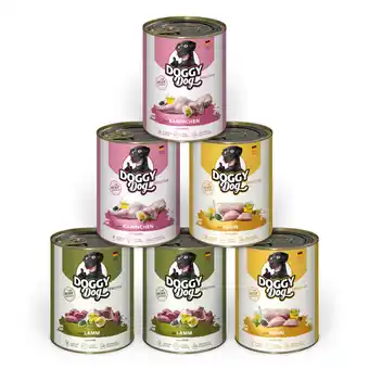 Zooplus 6x800g Doggy Dog Adult Sensitive Mix (3 soorten) nat hondenvoer aanbieding