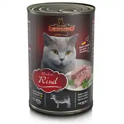 Zooplus 6x400g Rijk aan Rund Leonardo All Meat Kattenvoer aanbieding
