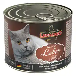Zooplus 6x200g Rijk aan Lever Leonardo All Meat Kattenvoer aanbieding