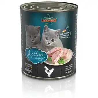 Zooplus 6x800g All Meat Kitten Gevogelte Leonardo Kattenvoer aanbieding