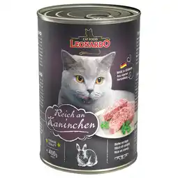 Zooplus 6x400g Rijk aan Konijn Leonardo All Meat Kattenvoer aanbieding