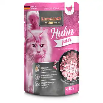 Zooplus 16x85g Finest Selection Zakjes Pure kip Leonardo Kattenvoer aanbieding