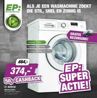 EP Bosch Wasmachine WAJ28076NL Series aanbieding