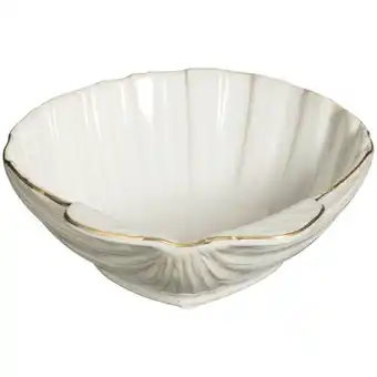 Leen Bakker Deco schaal Schelp - off-white - 5x15,5x16 cm - Leen Bakker aanbieding