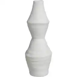 Leen Bakker Vaas Nora - off-white - keramiek - 37,5xØ13,5 cm - Leen Bakker aanbieding