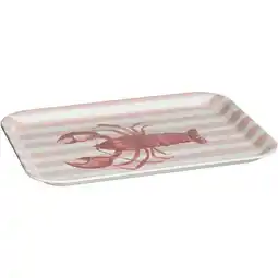 Leen Bakker Dienblad Kreeft - roze - 43x32 cm - Leen Bakker aanbieding