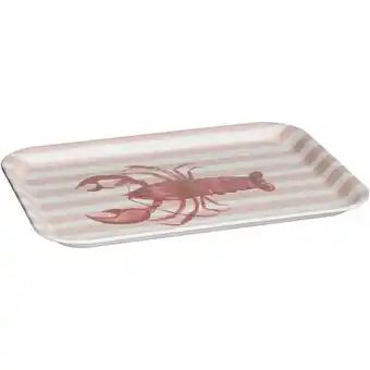Leen Bakker Dienblad Kreeft - roze - 43x32 cm - Leen Bakker aanbieding