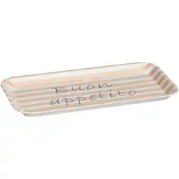 Leen Bakker Dienblad Bon Appetit - rood - 30x16 cm - Leen Bakker aanbieding