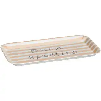 Leen Bakker Dienblad Bon Appetit - rood - 30x16 cm - Leen Bakker aanbieding
