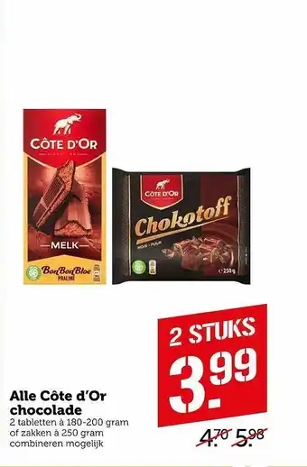 Coop Alle Côte D'Or Chocolade aanbieding