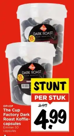Vomar Voordeelmarkt The Cup Factory Dark Roast Koffie capsules aanbieding