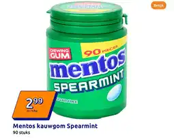 Action Mentos kauwgom Spearmint aanbieding