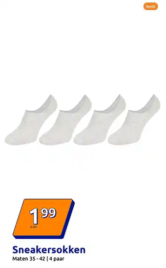 Action Sneakersokken aanbieding
