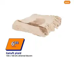 Action Getuft plaid aanbieding