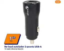 Action Re load autolader 2 poorts USB A aanbieding