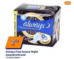 Action Always Free Secure Night maandverbrand aanbieding