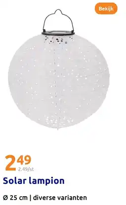 Action Solar lampion aanbieding