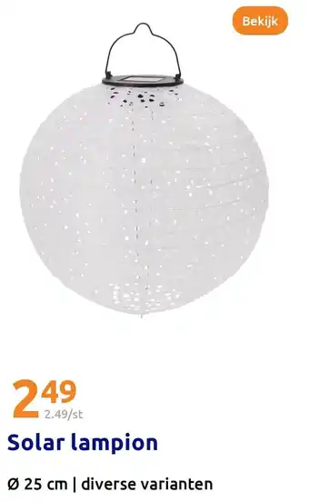 Action Solar lampion aanbieding