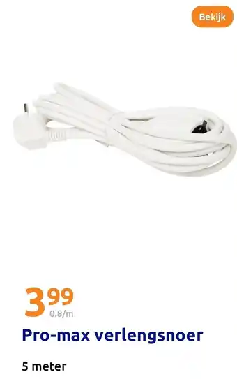 Action Pro max verlengsnoer aanbieding
