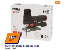 Action Ferm snoerloze decoupeerzaag aanbieding