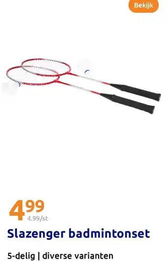 Action Slazenger badmintonset aanbieding
