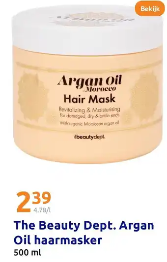 Action The Beauty Dept. Argan Oil haarmasker aanbieding