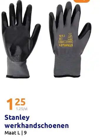 Action Stanley werkhandschoenen aanbieding
