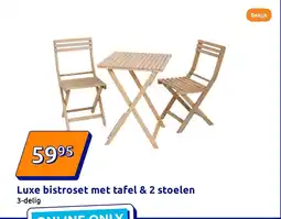Action Luxe bistroset met tafel & 2 stoelen aanbieding