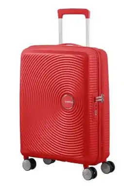 Amazon American Tourister Soundbox - Spinner S Erweiterbar Handgepäck, 55 cm, 35.5/41 L, Rot (Coral Red) aanbieding