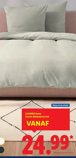 Lidl LIVARNO home Linnen dekbedovertrek aanbieding