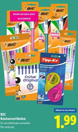 Lidl BIC Kantoorartikelen aanbieding