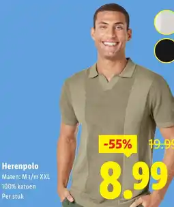 Lidl Herenpolo aanbieding